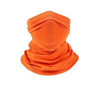 Qipeika Sciarpa estiva per la protezione solare all'aperto sport traspirante ad asciugatura rapida velo-arancione