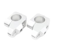 QIPEVMLZ Attacchi Manubrio Moto per Street per Triple per Scrambler per Speed per Twin 1200 28 Mm 1 1/8" Riser Manubrio Riser con Supporto Spostato Indietro Rialzo Manubrio Moto(Silver)