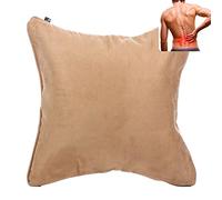 QiPillow - Back Pain Relieving Orthopedic Support (18" X 18", Camel)