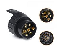 Qiping Adattatore Rimorchio 7 Poli a 13 Pin per collegare la Spina Maschio a 13 Poli dell'auto e la Presa Femmina a 7 Poli del rimorchio