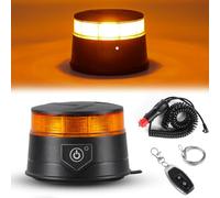 Qiping Luce LED stroboscopica lampeggiante di emergenza batteria 9 Modalità | Magnetica con telecomando con cavo di ricarica, luce di lampeggiante senza fili per trattori, autocarri, carrelli elevatori