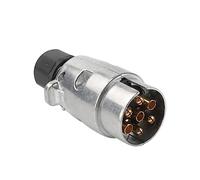 Qiping Spina del rimorchio a 7 Pin Metal 12v 24v connettore 7-pol Impermeabile per Camper e roulotte, in Alluminio