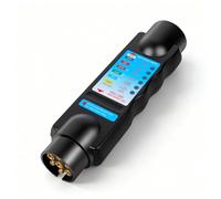 Qiping Strumento di Prova del rimorchio a 7 Pin 12v, DIN ISO 1724, Tester diagnostico di Collegamento del Circuito Presa Spina 7 Pin Stile Europeo per roulotte Auto