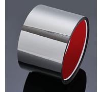 QIPN 3 Metri Modanatura Flessibile e Rivestimento da Parete, autoadesiva Bordo Decorativo, Finitura in Acciaio Inox, per Piastrelle, Specchio, soffitt(Size:Width 4cm/1.57inch,Color:Argento Lucido)