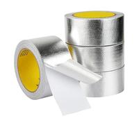 QIPUCNLYA Nastro in alluminio ad alta resistenza (0,15 mm di spessore, 10 cm x 50 m) - Nastro sigillante impermeabile for condotti HVAC, tubi metallici for sfiati di asciugatrice(20cm*50m)