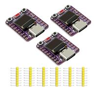 QIQIAZI Per scheda di sviluppo ESP32-C3 con display OLED da 0,42 pollici, per ESP32-C3 ESP Mini modulo supporta 2,4 G WiFi Bluetooth 4 MB Flash con porta USB di tipo C per lo sviluppo IoT (3 pezzi)