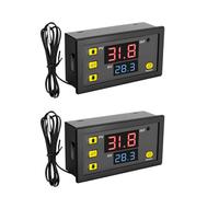 QIQIAZI W3230 - Regolatore di temperatura digitale, 110 V-220 V AC, interruttore di temperatura a LED, con sensore NTC 10 K, intervallo di temperatura da -50 ℃ a 110 ℃ (2 pezzi)