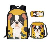 QIQISE Cool Tiger Girl - Zaino per bambini con portapranzo, borse per la scuola per ragazze dai 14 ai 16 anni, con morbido cuscino e tracolla, set da 3 pezzi, con borsa per il pranzo, astuccio per la