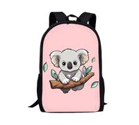 QIQISE Koala Bookbags per 7 ° grado ragazze scuola elementare zaino rosa forniture teen blu asilo borsa spalla studenti Daypacks, Koala rosa, Taglia unica