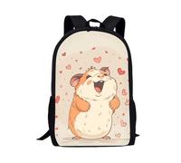 QIQISE Koala Bookbags per 7 ° grado ragazze scuola elementare zaino rosa forniture teen blu asilo borsa spalla studenti Daypacks, Grazioso criceto, Taglia unica