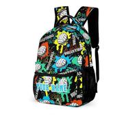 QIQISE Zaino da pallavolo con portapranzo e astuccio, 40,6 cm, a tema pallavolo, regolabile, leggero, grande capacità, colorato, set di zaino da pallavolo per bambini, ragazze e ragazzi, Zaino da