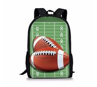 QIQISE Zaino per la scuola, set di portapranzo, per ragazzi e adolescenti, alla moda, per libri e rugby, Rugby 3, Taglia unica