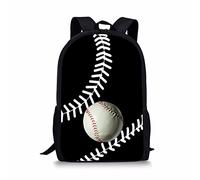 QIQISE Zaino per la scuola, set di portapranzo, per ragazzi e adolescenti, alla moda, per libri e rugby, Baseball 2, Taglia unica