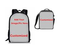 QIQISE Zaino per ragazzi Set Basket Going Through the Net Borse da scuola 2 pezzi Laptop Schoolbag e Cooler Lunch Tote Box, Multi Personalizzato, Taglia unica