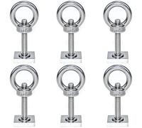 QIQN Adattatore per Binario a T M6 Acciaio Inox Bulloni a T Viti Scorrevoli T-Track con Dado A Occhiello e Rondelle per Barre Portatutto Binario Il Montaggio del Portabici