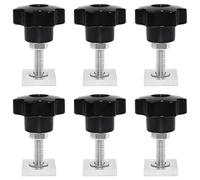 QIQN Adattatore per Binario a T M6 Acciaio Inox Viti Scorrevoli T Track Kit Bulloni a T con Star Filettato Dado e Rondelle per Barre Portatutto Binario Il Montaggio del Portabici