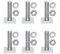 QIQN Adattatore per Binario a T M8 Acciaio Inox Bulloni a T Viti Scorrevoli T-Track con Dado e Rondelle per Barre Portatutto Binario Il Montaggio del Portabici