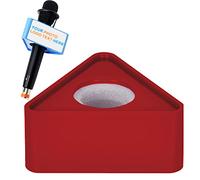 qiqule Microfono personalizzato Logo Live Equipment Box Cube Triangle Interview Box Karaoke mic Bandiere (triangolo rosso)