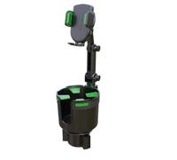 Qiraoxy Portabevande per auto premium con supporto per cellulare integrato, completamente regolabile e girevole a 360°, culla lunga per tutte le misure, universale per tutti i modelli di veicoli