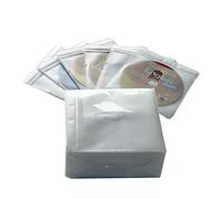 Qirc 100 Pezzi Manicotti per CD Dvd, Custodia in plastica Standard a Doppia Faccia per CD, per CD e Dvd Cartelle di archiviazione per la conservazione dei Dischi