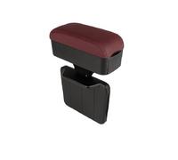 Qirc Bracciolo per auto, protezione per console centrale, estensione per gomito e avambraccio, supporto per polso regolabile in altezza e imbottitura comfort universale (rosso, con portabicchieri)