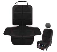 Qirc Coprisedili per auto per bambini, impermeabili coprisedili impermeabili per auto per bambini, con tasche in rete e imbottitura spessa e antiscivolo, linea rossa