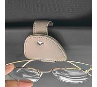 Qirc Porta occhiali da sole in pelle per auto, 2 pezzi, supporto magnetico per occhiali da sole, clip per occhiali da vista auto, adatto per visiera interna dell'auto e occhiali di diverse dimensioni