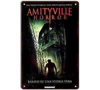QIRIUS Targa in metallo con scritta The Amityville Horror 2005, decorazione da parete per uomo, bar, camera, garage, casa, cucina, bar, pub, vintage, retrò, 30,5 x 20,3 cm