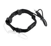 QIRUIMY Auricolare tattico per walkie talkie con microfono per gola, jack da 7 mm, microfono tattico per laringofono, microfono regolabile per la gola, nero