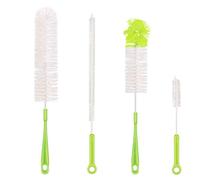 Qisan 5Pcs Set di spazzole per la pulizia delle bottiglie Spazzole multiuso Spazzola per bottiglie lunga Detergente per bottiglie d'acqua-Verde