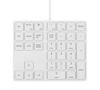 Qisan Numeric Keypad Wired Numpad 34 Tasti Tastiera Portatile USB Esterno Mini Slim Tastiera Magicforce White