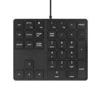 Qisan Numeric Keypad Wired Numpad 34 tasti Tastiera portatile USB Esterno Mini Slim Tastiera Magicforce Nero