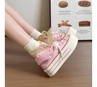 [Qishangda]Sneaker da donna con zeppa e piattaforma di alta qualità, scarpe sportive casual, scarpe da corsa in tela con rialzo di 3,5 cm e collo alto CN35,CN36,CN37,CN38,CN39,CN40Blocchi di colore,Ge