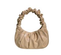 QishGO Borsa a Mezzaluna Borsa Versatile Pieghettata Borse per Cellulare Increspato Borsa per Ragazza Borsa Alla Moda Borsa, cachi, Approx. 27x7x17cm/10.63x2.76x6.69in