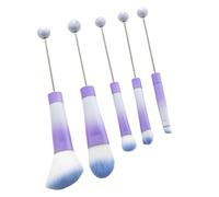 QishGO Set di pennelli da trucco con perline e manico in metallo, pennelli per ombretto, pennello rosso, pennelli per trucco con perline per il trucco. Viola sfumato D