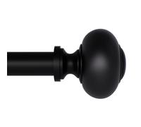 QITERI Bastone per tende da 182,9 a 365,8 cm, per finestre, confezione da 1 con terminali rotondi traslucidi, diametro 2,5 cm, terminali rotondi decorativi, telescopico regolabile, asta per tendaggi