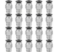 QitinDasen 20 Pezzi 3D Stampante PC4-M10 Pneumatico Connettore, PC4-M10 Pneumatico Dritto Raccordo