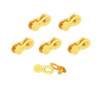 QitinDasen 5 paia di connettori per catena per bicicletta a 6/7/8 velocità, anello mancante, connettore a sgancio rapido per catena della bicicletta riutilizzabile (oro)
