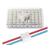 QitinDasen 68Pcs Premium CH2 Connettore Molla Rapido, Morsetto a Molla Connettore, Set Morsettiera Molla Rapido (Bianco)