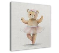 QITJSGD Poster su tela con orso che ha ballato balletto, decorazione per camera da letto, ufficio, camera da letto, regalo, 50 x 50 cm