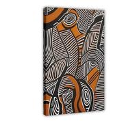 QITUBVAF Stampa su tela con linee astratte, decorazione per camera da letto, paesaggio, ufficio, stanza, regalo, 20 x 30 cm