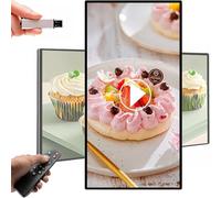 QITUJOUR Cornice Digitale Elettronica per Pubblicità a Parete, Lettore Multimediale Con Supporto per Risoluzione 1080p HD, Commutazione Orizzontale/Verticale + Schermo Diviso Intelligente(18.5")