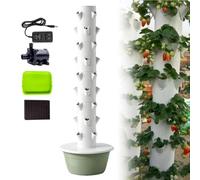 QITUJOUR Kit idroponico Completo: Tutto Incluso per Il Tuo orto | Kit 'tutto incluso' (cestelli, pompa, timer). Pronto all'uso.(Green,9 layer)