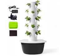 QITUJOUR Torre idroponica educativa: Kit didattico per Bambini | Strumento educativo perfetto per insegnare la natura ai bambini.(Black,5 layer)