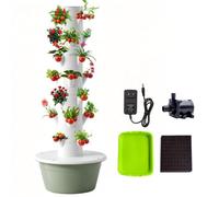 QITUJOUR Torre idroponica efficiente: Risparmio idrico e Cura Facile | sis-tema a circuito chiuso che risparmia il 90% di acqua.(Black,7 layer with Grow Light)