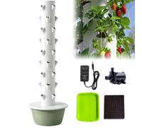 QITUJOUR Torre idroponica efficiente: Risparmio idrico e Cura Facile | sis-tema a circuito chiuso che risparmia il 90% di acqua.(Green,9 layer)