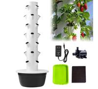 QITUJOUR Torre idroponica efficiente: Risparmio idrico e Cura Facile | sis-tema a circuito chiuso che risparmia il 90% di acqua.(Black,7 layer)