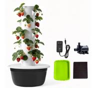 QITUJOUR Torre idroponica efficiente: Risparmio idrico e Cura Facile | sis-tema a circuito chiuso che risparmia il 90% di acqua.(Black,5 layer)