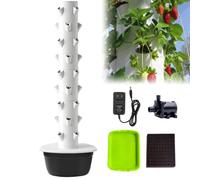 QITUJOUR Torre idroponica efficiente: Risparmio idrico e Cura Facile | sis-tema a circuito chiuso che risparmia il 90% di acqua.(Black,9 layer)