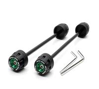 qiuboou per MT-09 MT09 Tracer 900 9 GT 2021 2022 2023 Mozzo Ruota Anti-Collisione Blocco Anteriore ASSE Posteriore Forcella Crash Slider(Verde)